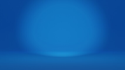 Dark blue room with gradient blue abstract background for display product