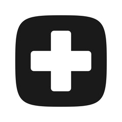 Round Corner Swiss Cross Squircle Icon