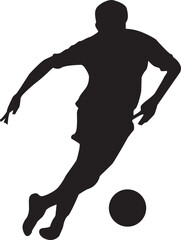 Obraz premium silhouette of people playing football soccer