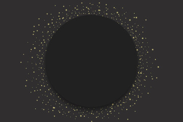 empty black circle with shimmers