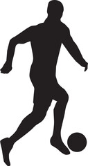 Obraz premium silhouette of people playing football soccer
