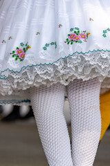Detail of folk costume, Rakvice, Southern Moravia, Czech Republic