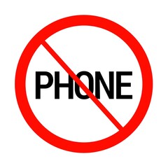 No phone sign icon , forbidden sign icon 