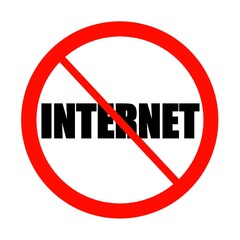 No internet sign icon , failure internet connection 
