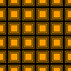 Abstract geometric seamless pattern. Repeating background. Geometric motif Fabric design Textile swatch. Fashion garment scarf wrap squares all over print Yellow and Black Square Grid texture EPS 10