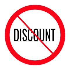 No discount sign icon 