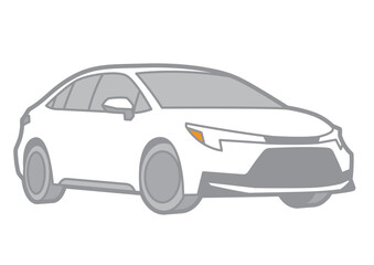 JAPANESE SEDAN - VECTOR ILLUSTRATION WITH WHITE BACKGROUND - SPORTCAR_T089 : 539962013