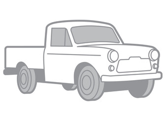JAPANESE PICKUP - VECTOR ILLUSTRATION WITH WHITE BACKGROUND - SPORTCAR_T087_3 : 539962027