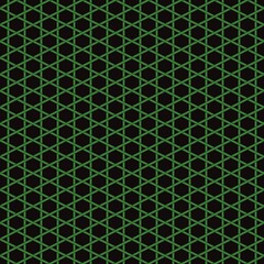 Green weave pattern on black backdrop