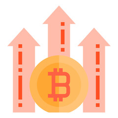 Bitcoin flat style icon
