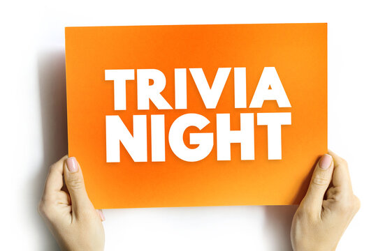 Trivia Night Text Concept On Card For Presentations And Reports