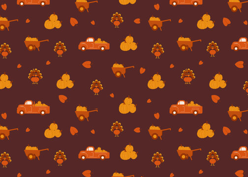 Thanksgiving day seamless pattern 