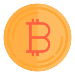 Bitcoin flat style icon