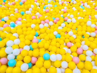 Plastic balls at the children's playground