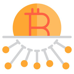 Bitcoin flat style icon