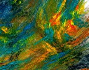 Foto auf Acrylglas Gemixte farben Abstract fractal graphics. Design element. Multicolor