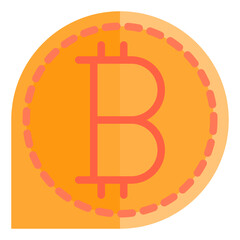 Bitcoin flat style icon
