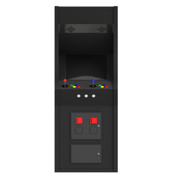 3d rendering illustration of a coin-op arcade videogame