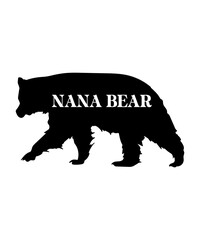 Obraz na płótnie Canvas Bear SVG, Animal Svg, Wild bears svg, Bear Clipart, Bear Silhouette File, Cricut File, Cut File, Bear Svg, Papa Bear Svg, Mama Bear Svg, Baby Bear Svg, Bear 