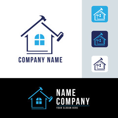 Logo for building company. Logo real estate.