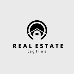 Obraz premium real estate logo vector illustration design used for company identity business