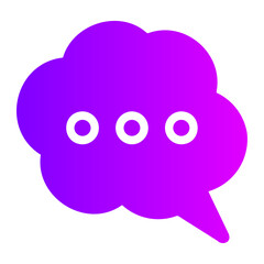 speech bubble gradient icon