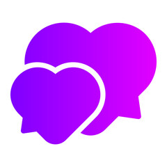 speech bubble gradient icon