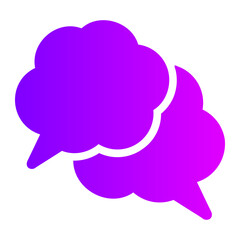 speech bubble gradient icon