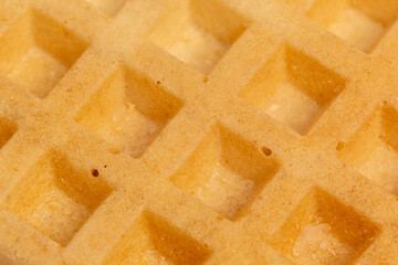 Belgian waffles texture close-up background