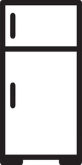 fridge freezer refrigerator condenser icon line black on white background
