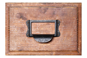 Old drawer isolated on transparent background