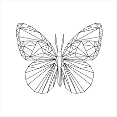 butterfly background. Logo design monochrome. abstract background