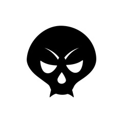 Halloween mask icon isolated on white background. illustration of Halloween mask. Perfect for coloring book, textiles, icon, web, painting, children's books, t-shirt print.	
