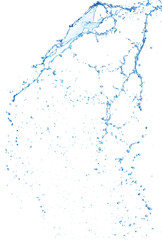 Naklejka na ściany i meble Blue water splash isolated on white background