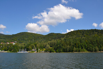 Zywiec Lake, Poland. Zywiec Lake (Polish: Jezioro Zywieckie) is a reservoir on the Sola river in southern Poland, near the town of Zywiec