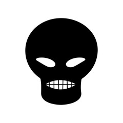 Monochrome skull tattoo. Vector illustration on white background. vector illustration. Halloween Skull vector Perfect for coloring book, textiles, icon, web, painting, children's books	