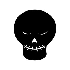 Halloween skull vector isolated on white. vector illustration. Halloween Skull vector Perfect for coloring book, textiles, icon, web, painting, children's books.	
