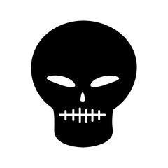 skull emoticon, vector illustration , Halloween vector isolated on white background. vector illustration. Halloween Skull vector Perfect for coloring book, textiles, icon, web, painting.	