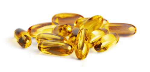 Pills isolated capsules medicine vitamins minerals gel capsules