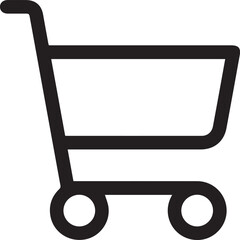 trolley, shopping, market basket, web store line icon
