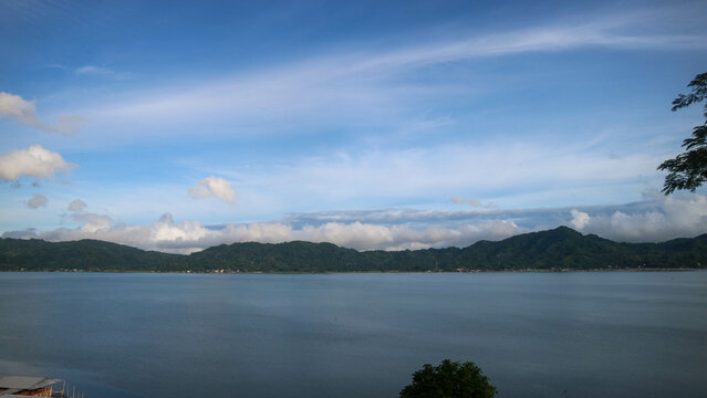 stunning lake tondano surrounded by beautiful hills