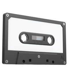 3d rendering illustration of a compact audio cassette