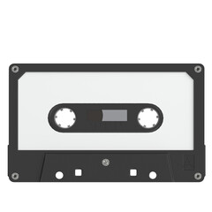 3d rendering illustration of a compact audio cassette