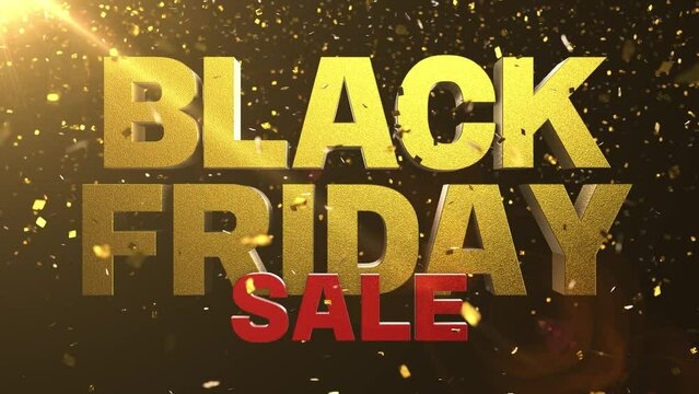 ブラックフライデー BLACK_FRIDAY 3D文字素材 カメラアニメーション 文字に突っ込むバージョン