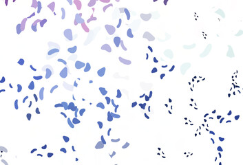 Light pink, blue vector background with abstract forms.