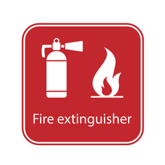 Fire safety. Fire extinguisher and fire.