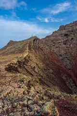 The crater of Monte Corona Volcano in Lanzarote, Canary Islands,  Spain