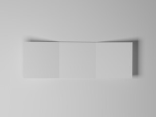 Square tri-fold brochure mockup