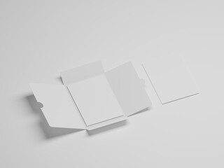 Document folder mockup 3d rendering 