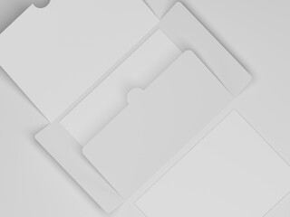 Document folder mockup 3d rendering 